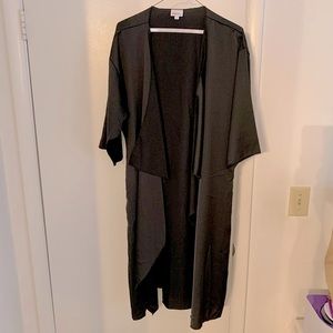 Lularoe Shirley kimono cover-up, solid black, Medium